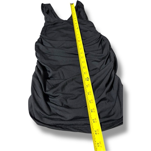 Unbranded Stretchy and Rouched on Sides Stylish Black V-Neck Bodycon Dress - Picture 12 of 16